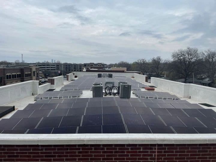 Solar panels installed on a residential roof